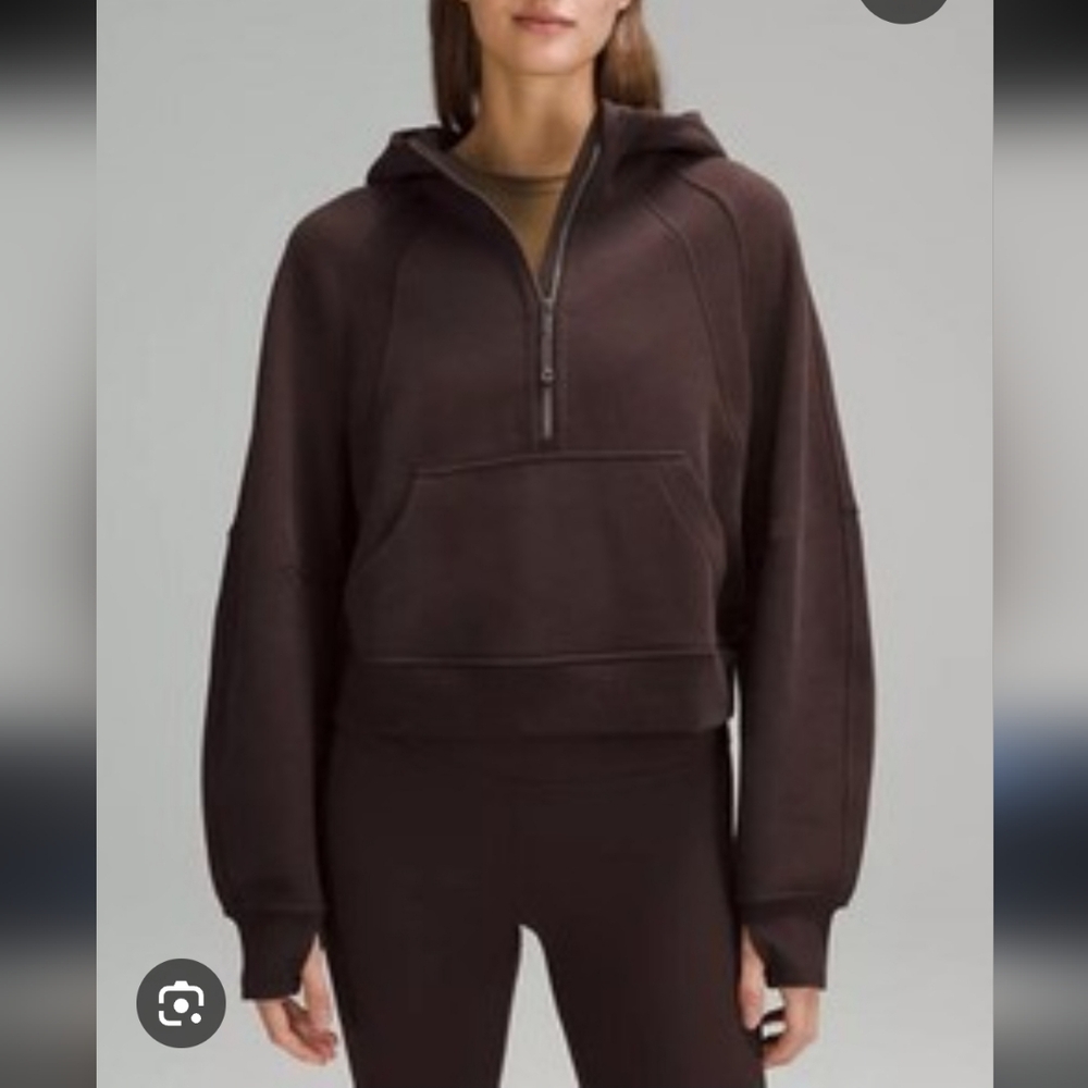 Lululemon Scuba Oversized Half-Zip Hoodie Brown Espresso Size XS/S Athleisure